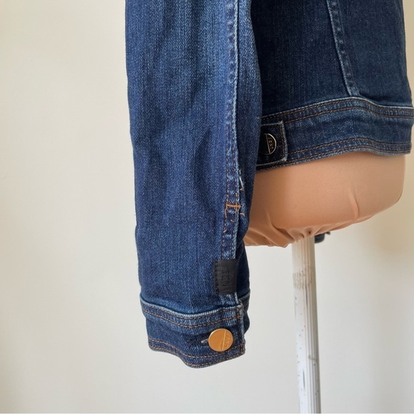 7 for all Mankind 7FAM Jen7 Blue Stretch Denim Jean Jacket EUC Size Small - Picture 6 of 11